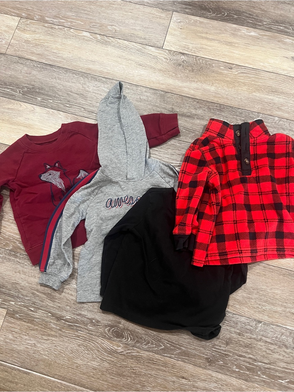 Bundle baby boy long sleeve tops pull over fleece jacket